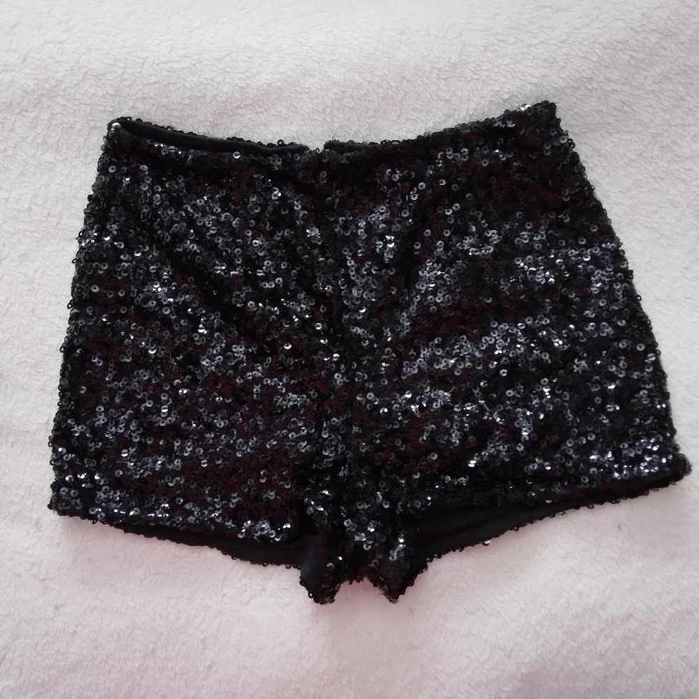 Black Sequenced Shorts